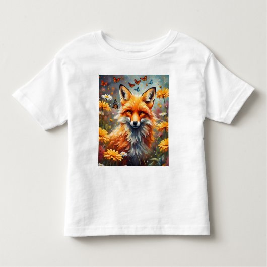 Fuchs auf der Wiese Kinder Shirts (Voorkant)