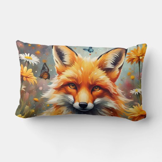 Fuchs auf der Wiese Kussen (Achterkant)