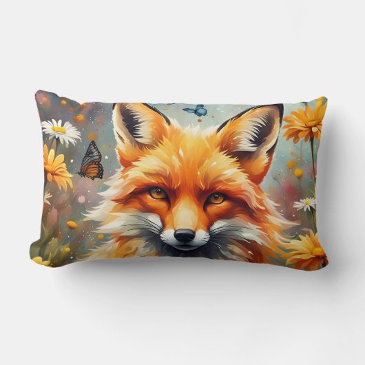 Fuchs auf der Wiese Kussen (Voorkant)