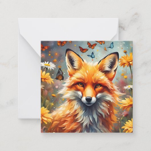 Fuchs auf der Wiese Notitiekaartje (Voorkant)