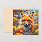 Fuchs auf der Wiese Notitiekaartje (Voorkant / Achterkant)