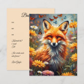 Fuchs auf der Wiese Notitiekaartje (Voorkant / Achterkant)