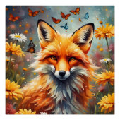Fuchs auf der Wiese Perfect Poster (Voorkant)