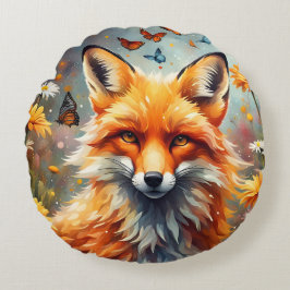 Fuchs auf der Wiese Rond Kussen