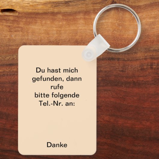 Fuchs auf der Wiese Sleutelhanger (Achterkant)