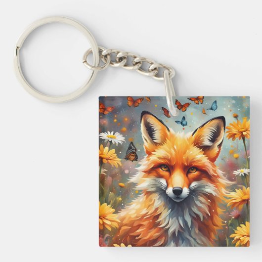 Fuchs auf der Wiese Sleutelhanger (voorkant)