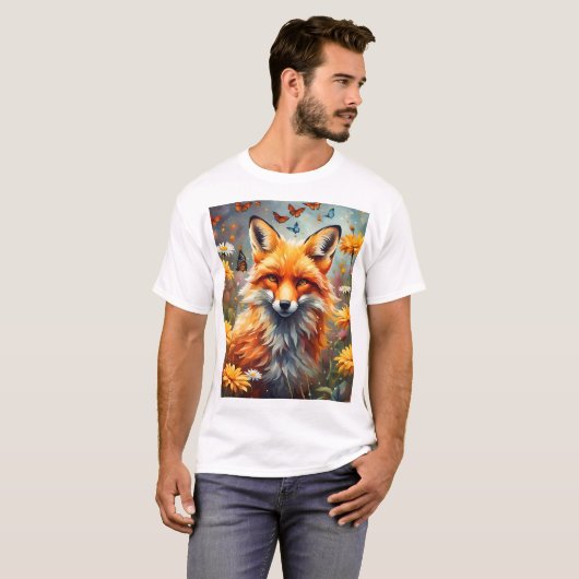 Fuchs auf der Wiese T-shirt (Voorkant volledig)
