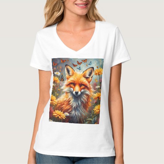 Fuchs auf der Wiese T-shirt (Voorkant)