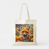 Fuchs auf der Wiese Tote Bag (Achterkant)