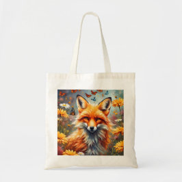 Fuchs auf der Wiese Tote Bag