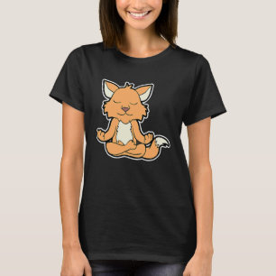 Fuchs Fox Relaxfox Yoga Animal Position  voor T-shirt