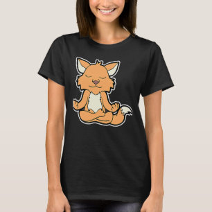 Fuchs Fox Relaxfox Yoga Animal Position  voor T-shirt