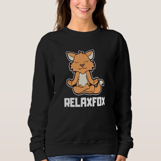 Fuchs Fox Relaxfox Yoga Dierpositie Vintage Fr Trui (Voorkant)