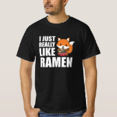 Fuchs ik hou echt van Ramen Sweet Kawaii Noodle T-shirt (Voorkant)