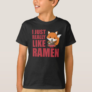 Fuchs ik hou echt van Ramen Sweet Kawaii Noodle T-shirt