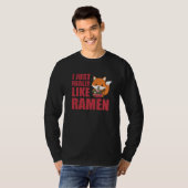 Fuchs ik hou echt van Ramen Sweet Kawaii Noodle T-shirt (Voorkant volledig)