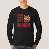 Fuchs ik hou echt van Ramen Sweet Kawaii Noodle T-shirt (Voorkant)