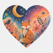 Fuchs im Sternengarten Hart Sticker (Voorkant)