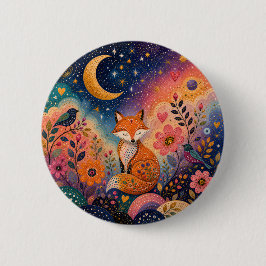 Fuchs im Sternengarten Ronde Button 5,7 Cm