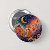 Fuchs im Sternengarten Ronde Button 5,7 Cm (Voorkant /achterkant)