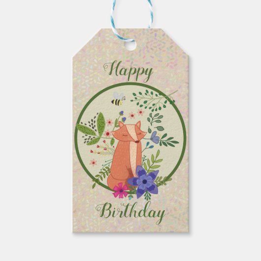 Fuchs im Wald Cadeaulabel (Voorkant)