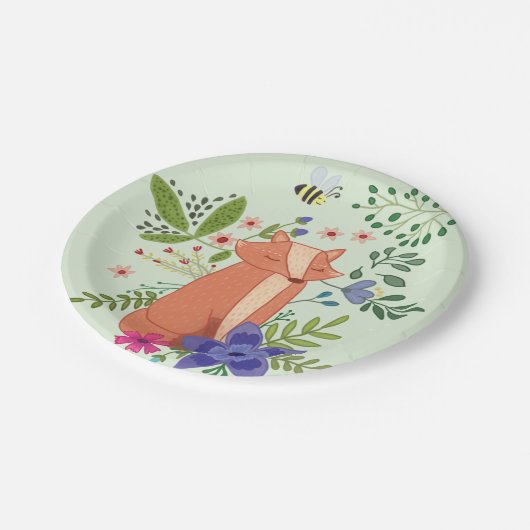 Fuchs im Wald Papieren Bordje (Gekanteld)