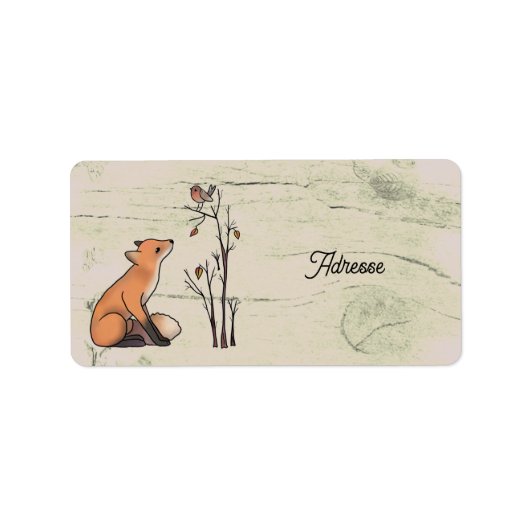 Fuchs und Rotkehlchen Etiket (Voorkant)