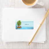 Fuchs unterm Baum Adressaufkleber Etiket (Insitu)