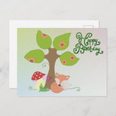 Fuchs unterm Baum Briefkaart (Voorkant / Achterkant)