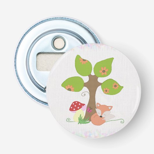 Fuchs unterm Baum Button Flesopener (Voorkant)