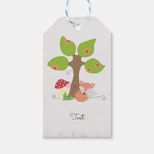 Fuchs unterm Baum Cadeaulabel (Voorkant)