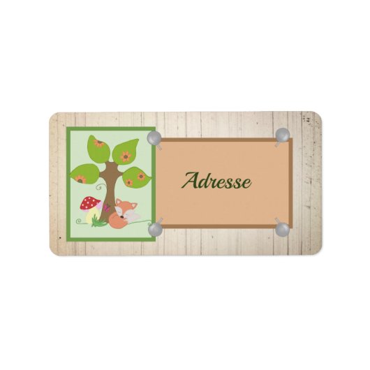 Fuchs unterm Baum Etiket (Voorkant)