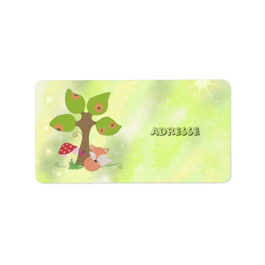 Fuchs unterm Baum Etiket (Voorkant)