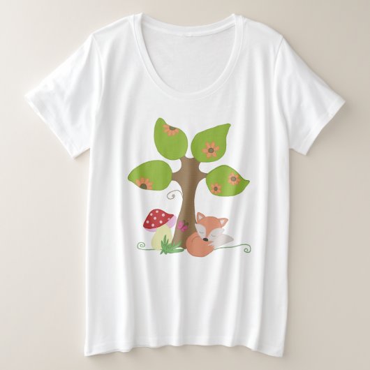 Fuchs unterm Baum Grote Maat T-shirt (Design voorkant)