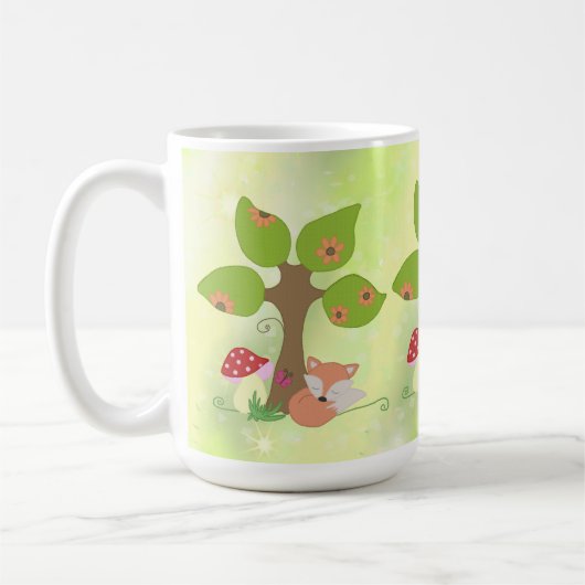 Fuchs unterm Baum Koffiemok (Links)