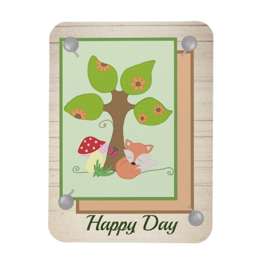 Fuchs unterm Baum Magneet (Verticaal)