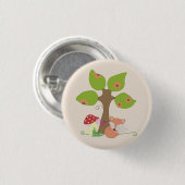 Fuchs unterm Baum Ronde Button 3,2 Cm (Voorkant /achterkant)
