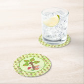 Fuchs unterm Baum Ronde Kartonnen Onderzetter (Insitu)