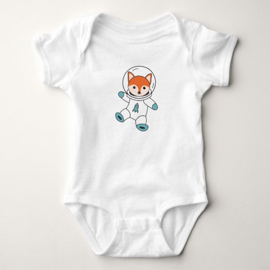 Fuchs vliegt in de ruimte als een astronautentrake romper (Voorkant)
