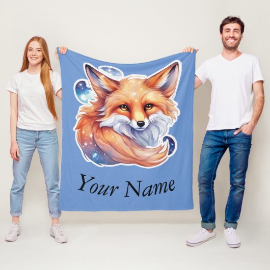 Fuchs, Wasserfarben-Malerei Fleece Deken (In situ)