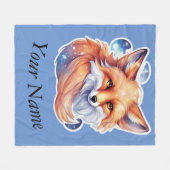 Fuchs, Wasserfarben-Malerei Fleece Deken (Voorkant (Horizontaal))