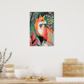 Fuchs Zauberwald Hand-Painted Nature Illustrations Poster (Keuken)