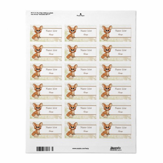 Füchschen Etiket (Full Sheet)