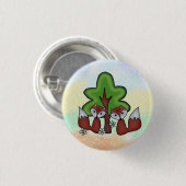 Füchse mit Baum Ronde Button 3,2 Cm (Voorkant /achterkant)