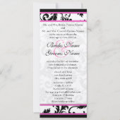 Fuchsia 9x4 Damask Swirls Weddenschap Kaart