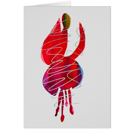 Fuchsia abstracte waterverf floraal (Voorkant)