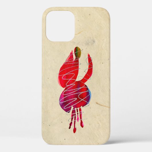 Fuchsia abstracte waterverf floraal Case-Mate iPhone case (Achterkant)