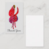 Fuchsia abstracte waterverf floraal notitiekaartje (Voorkant / Achterkant)