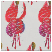 Fuchsia abstracte waterverf floraal stof (Close Up)