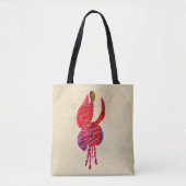 Fuchsia abstracte waterverf floraal tote bag (Voorkant)